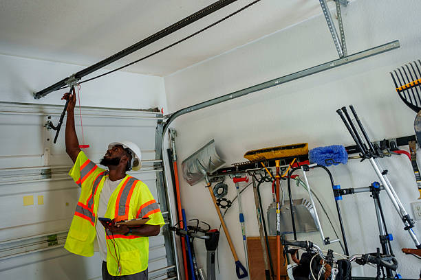 Professional Garage Door Panel Replacement technician working in Warminster Heights, PA